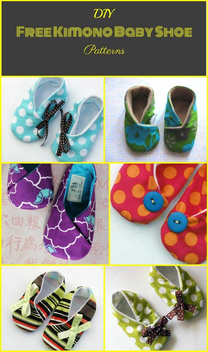 easy kimono baby shoes patterns